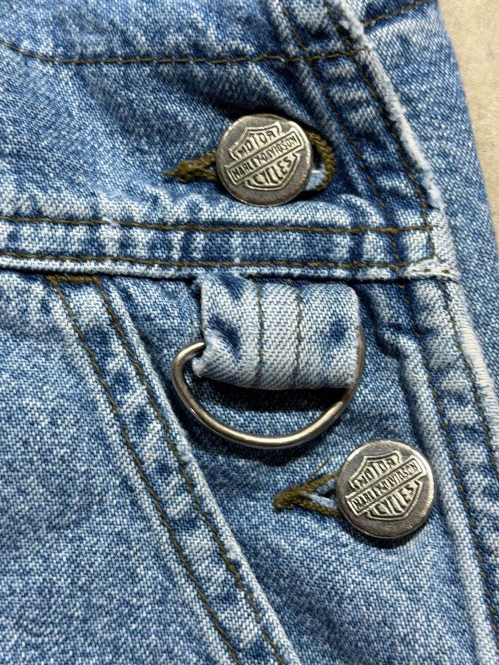 Vintage Harley-Davidson Denim Bib Overalls Medium - Picture 3 of 8